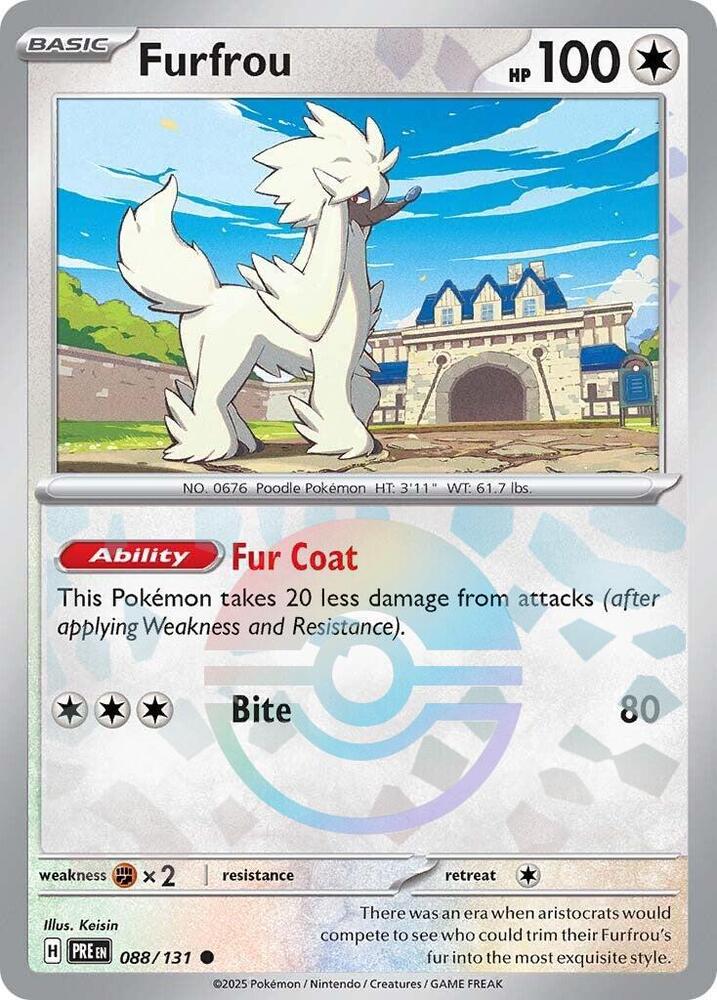 Furfrou (088/131) (Poke Ball Pattern) [Scarlet & Violet: Prismatic Evolutions] | Rock City Comics