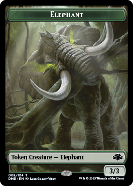 Elephant // Construct Double-Sided Token [Dominaria Remastered Tokens] | Rock City Comics