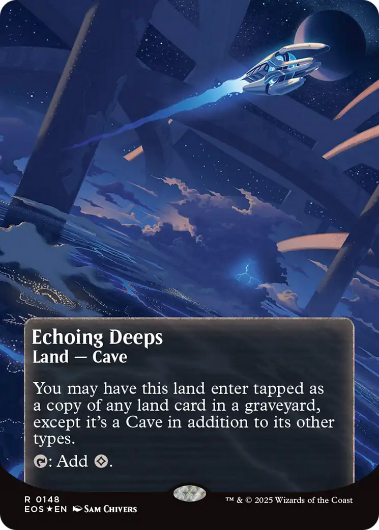 Echoing Deeps (0148) (Borderless) (Galaxy Foil) [Edge of Eternities: Stellar Sights] | Rock City Comics