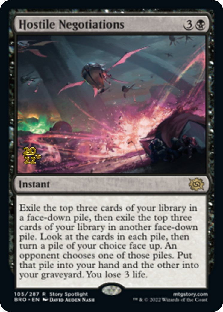 Hostile Negotiations [The Brothers' War Prerelease Promos] | Rock City Comics