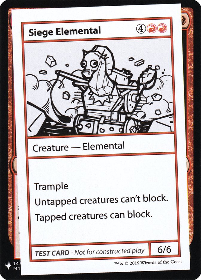 Siege Elemental [Mystery Booster Playtest Cards] | Rock City Comics