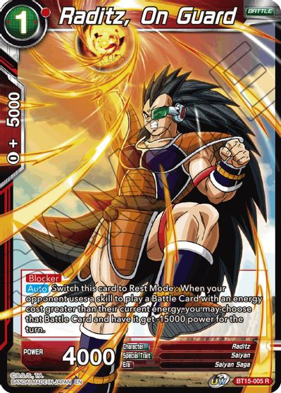 Raditz, On Guard (BT15-005) [Saiyan Showdown] | Rock City Comics