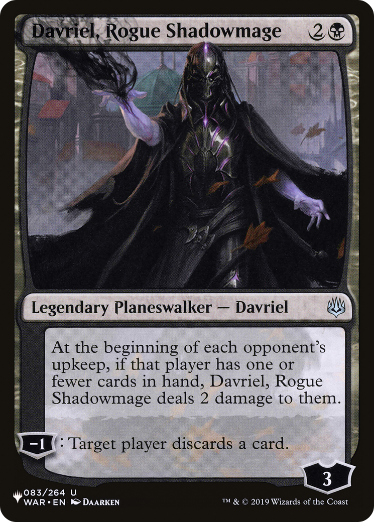 Davriel, Rogue Shadowmage [The List Reprints] | Rock City Comics