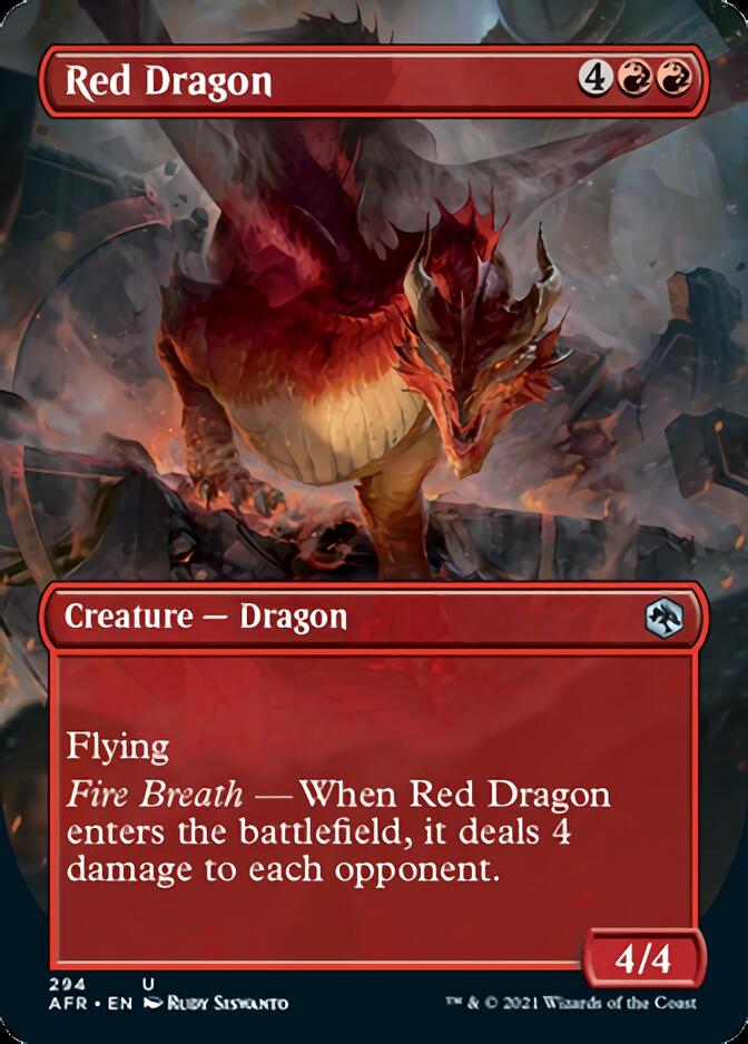 Red Dragon (Borderless Alternate Art) [Dungeons & Dragons: Adventures in the Forgotten Realms] | Rock City Comics