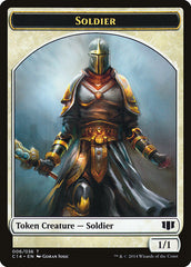 Soldier // Spirit Double-Sided Token [Commander 2014 Tokens] | Rock City Comics