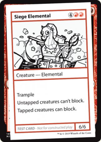 Siege Elemental (2021 Edition) [Mystery Booster Playtest Cards] | Rock City Comics
