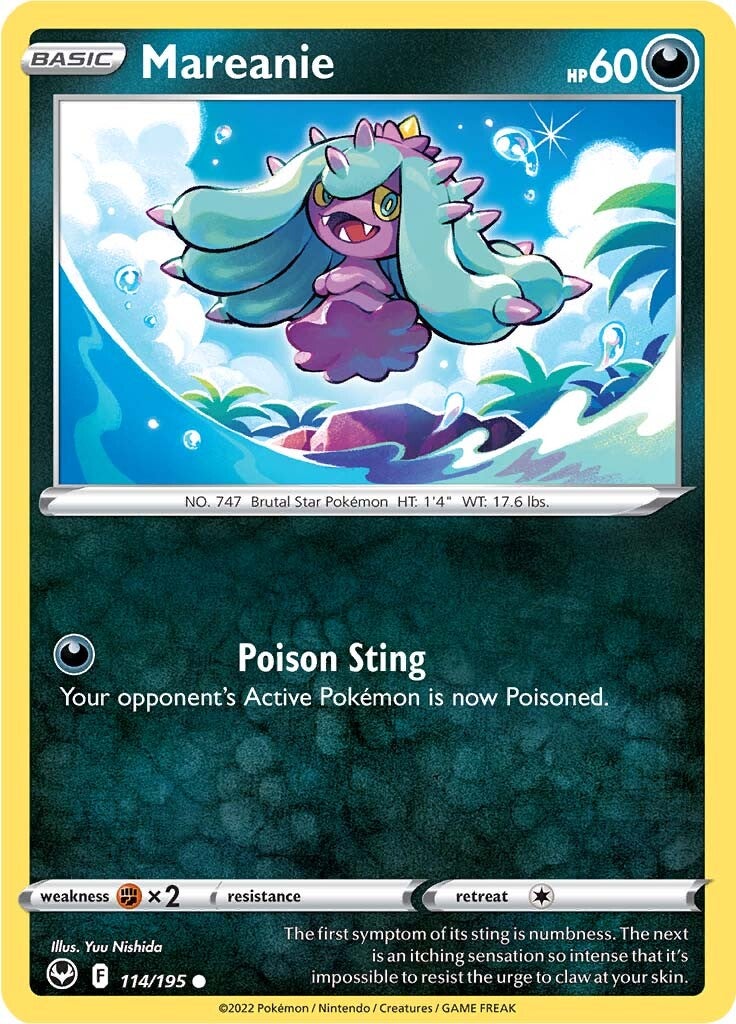 Mareanie (114/195) [Sword & Shield: Silver Tempest] | Rock City Comics