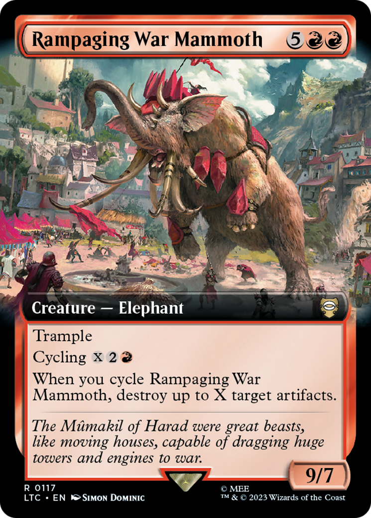 Rampaging War Mammoth (Extended Art) [The Lord of the Rings: Tales of Middle-Earth Commander] | Rock City Comics