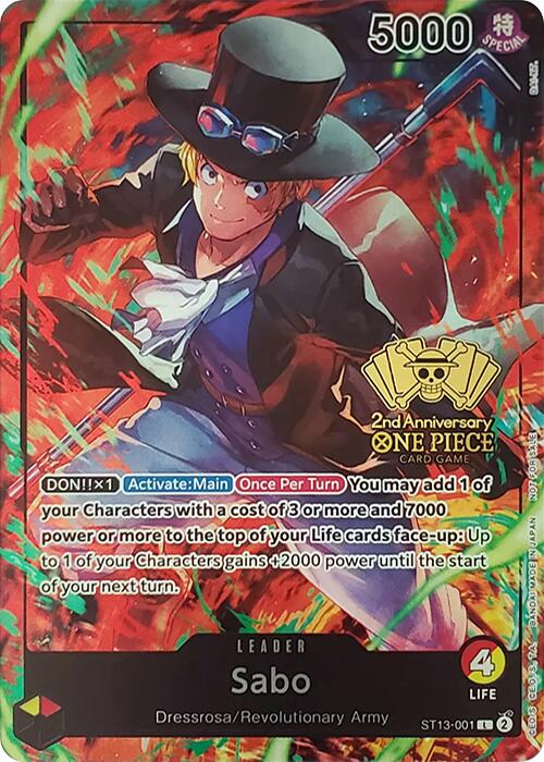 Sabo (2nd Anniversary Tournament) [One Piece Promotion Cards] | Rock City Comics