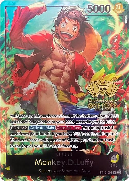 Monkey.D.Luffy (2nd Anniversary Tournament) [One Piece Promotion Cards] | Rock City Comics