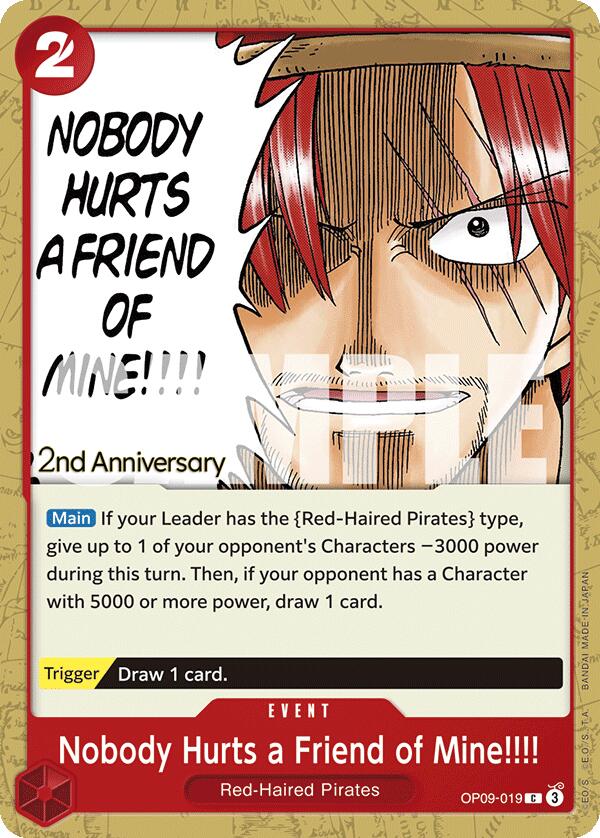 Nobody Hurts a Friend of Mine!!!! [Emperors in the New World: 2nd Anniversary Tournament Cards] | Rock City Comics