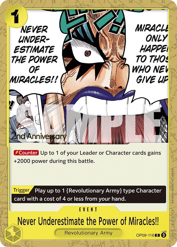 Never Underestimate the Power of Miracles!! [Emperors in the New World: 2nd Anniversary Tournament Cards] | Rock City Comics
