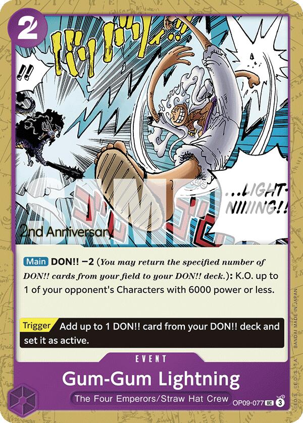 Gum-Gum Lightning [Emperors in the New World: 2nd Anniversary Tournament Cards] | Rock City Comics