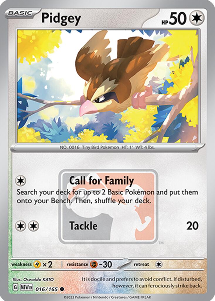 Pidgey (016/165) [League & Championship Cards] | Rock City Comics