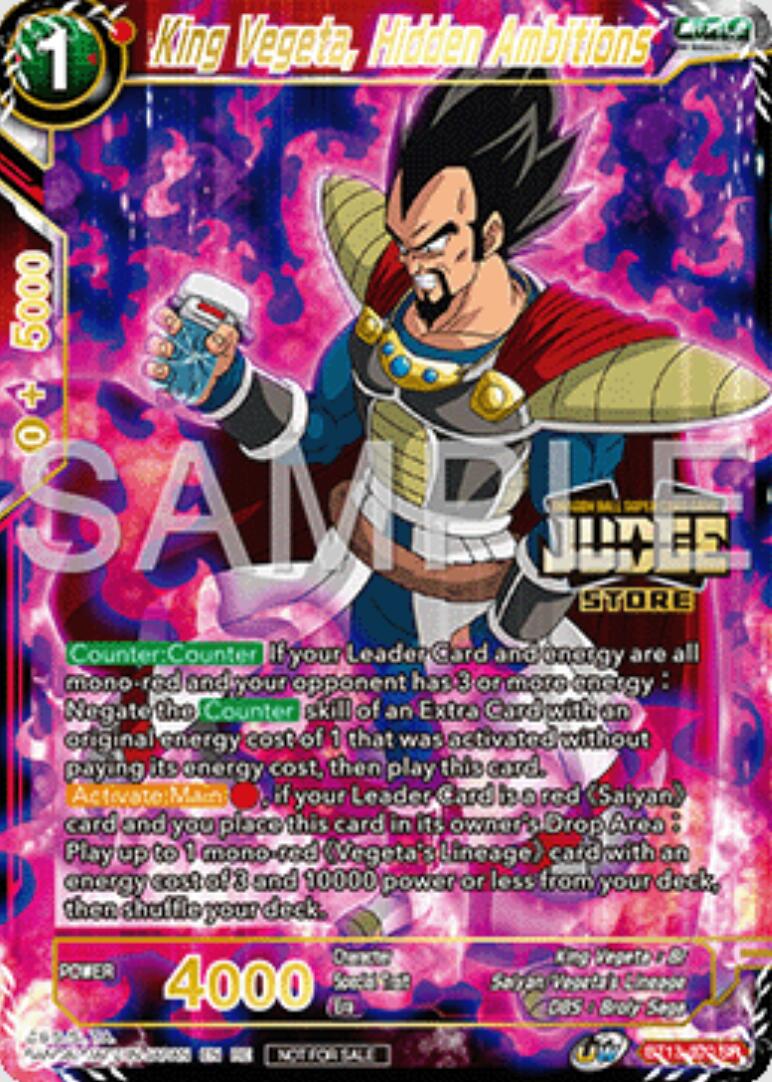 King Vegeta, Hidden Ambitions (Judge Pack Vol.16) (Store) (BT13-020) [Judge Promotion Cards] | Rock City Comics