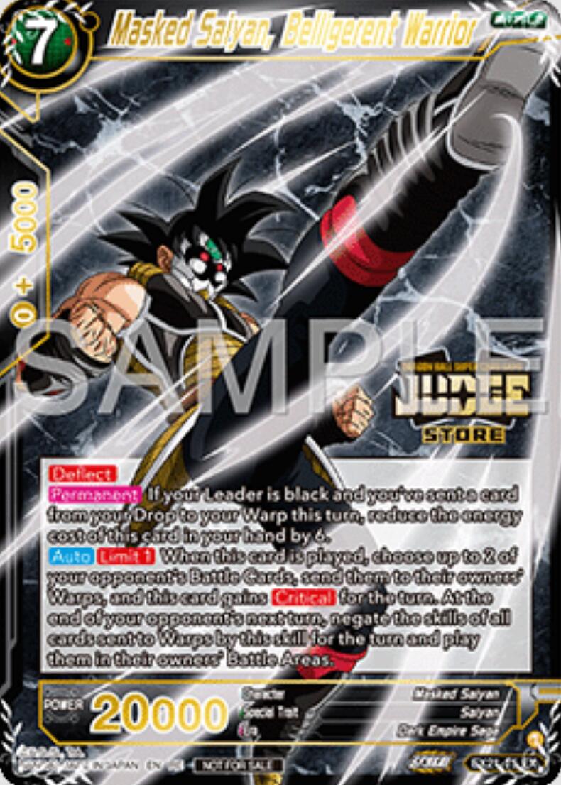 Masked Saiyan, Belligerent Warrior (Judge Pack Vol.16) (Store) (EX21-15) [Judge Promotion Cards] | Rock City Comics