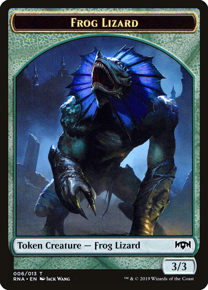 Ooze // Frog Lizard Double-Sided Token [Ravnica Allegiance Guild Kit Tokens] | Rock City Comics