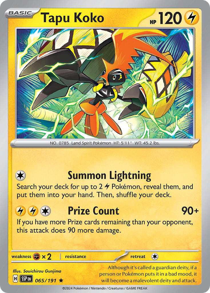 Tapu Koko (065/191) (Theme Deck Exclusive) [Scarlet & Violet: Surging Sparks] | Rock City Comics