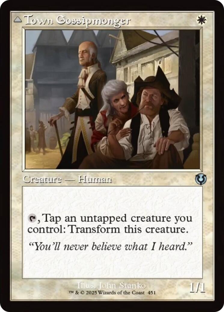 Town Gossipmonger // Incited Rabble (Retro Frame) [Innistrad Remastered] | Rock City Comics