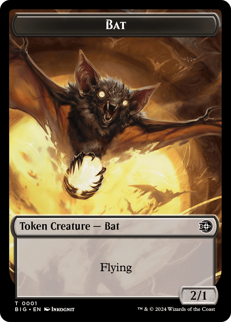 Mercenary // Bat Double-Sided Token [Outlaws of Thunder Junction Tokens] | Rock City Comics