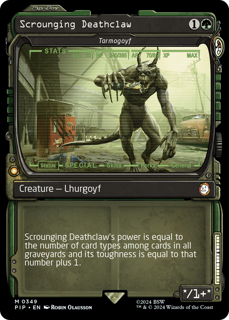 Scrounging Deathclaw - Tarmogoyf (Showcase) [Fallout] | Rock City Comics