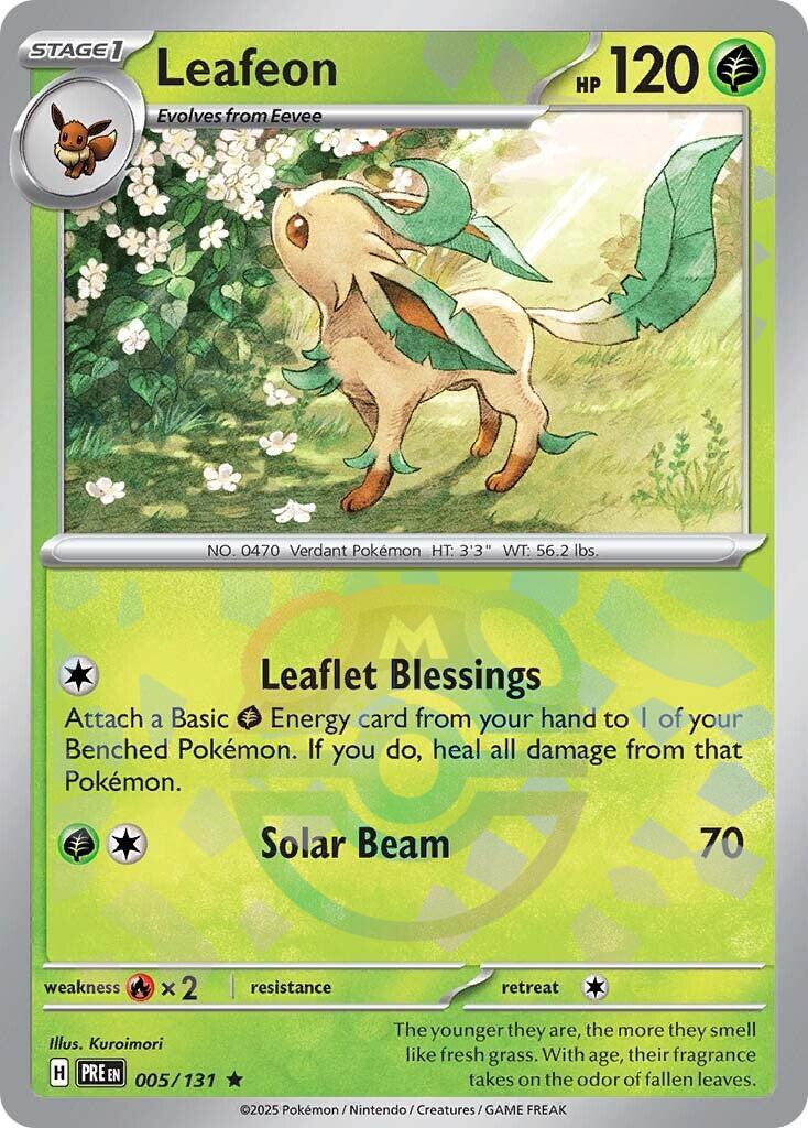 Leafeon (005/131) (Master Ball Pattern) [Scarlet & Violet: Prismatic Evolutions] | Rock City Comics