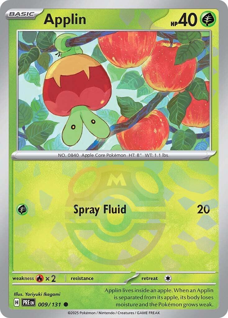 Applin (009/131) (Master Ball Pattern) [Scarlet & Violet: Prismatic Evolutions] | Rock City Comics