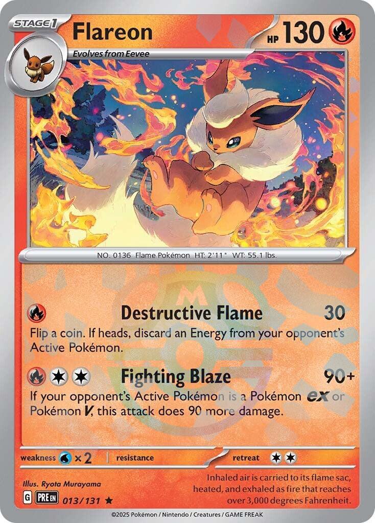 Flareon (013/131) (Master Ball Pattern) [Scarlet & Violet: Prismatic Evolutions] | Rock City Comics
