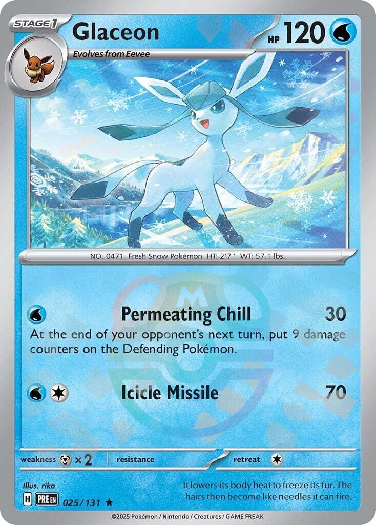 Glaceon (025/131) (Master Ball Pattern) [Scarlet & Violet: Prismatic Evolutions] | Rock City Comics