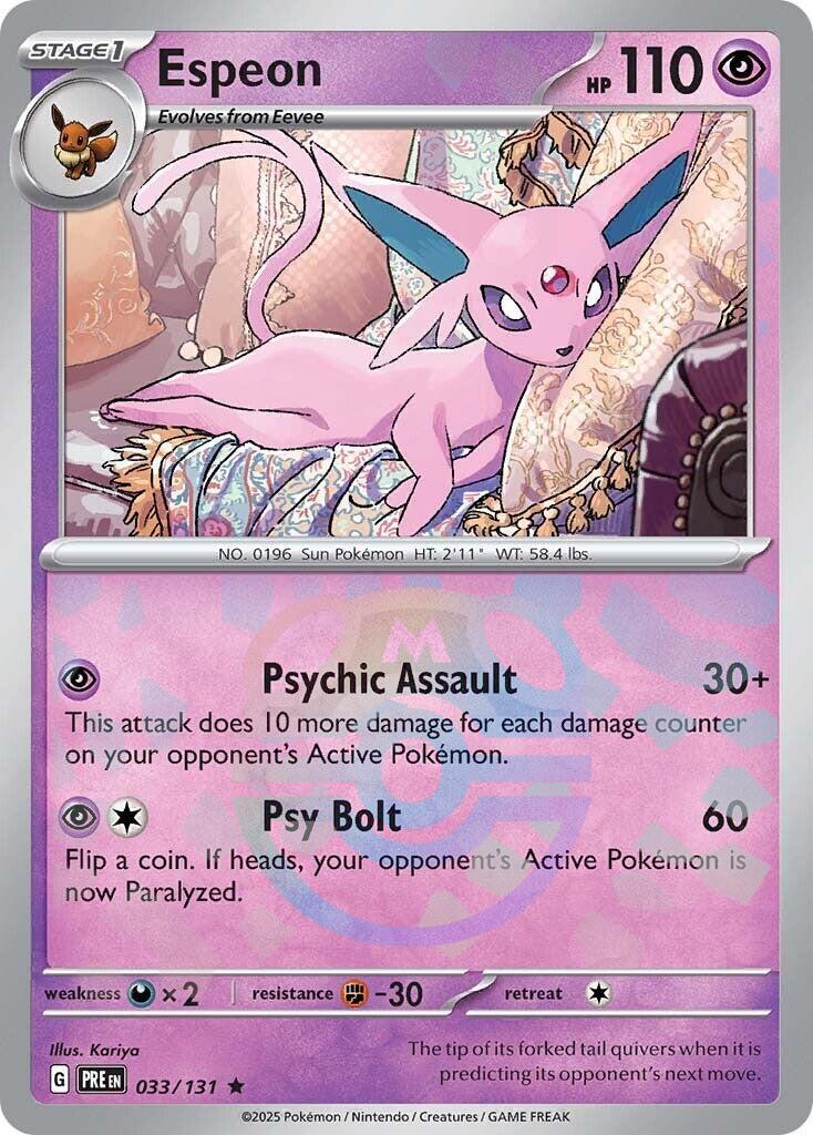 Espeon (033/131) (Master Ball Pattern) [Scarlet & Violet: Prismatic Evolutions] | Rock City Comics