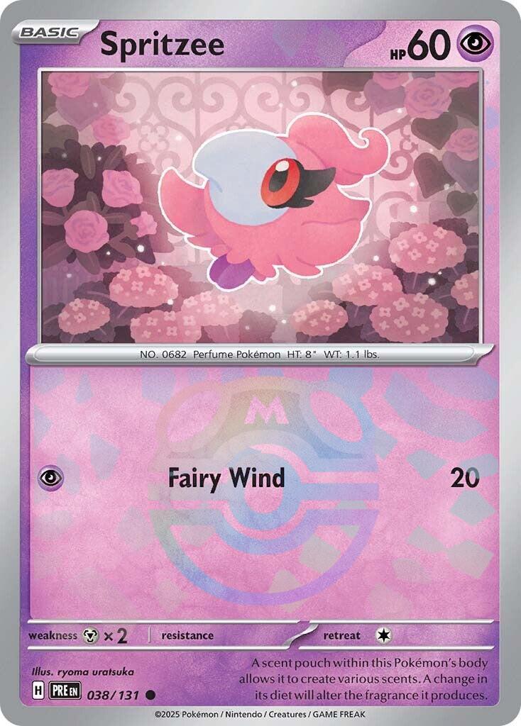 Spritzee (038/131) (Master Ball Pattern) [Scarlet & Violet: Prismatic Evolutions] | Rock City Comics