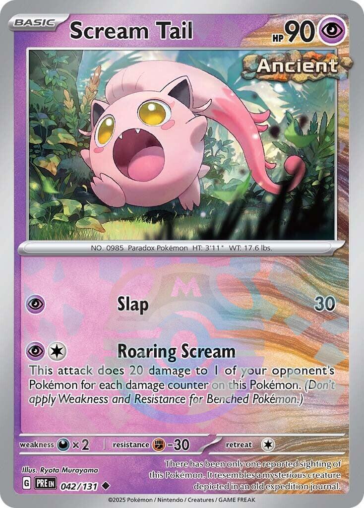 Scream Tail (042/131) (Master Ball Pattern) [Scarlet & Violet: Prismatic Evolutions] | Rock City Comics