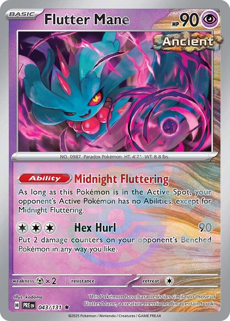 Flutter Mane (043/131) (Master Ball Pattern) [Scarlet & Violet: Prismatic Evolutions] | Rock City Comics