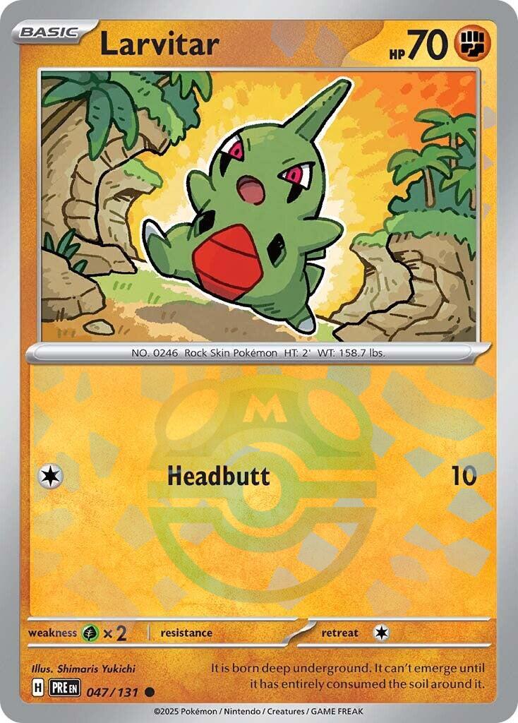 Larvitar (047/131) (Master Ball Pattern) [Scarlet & Violet: Prismatic Evolutions] | Rock City Comics