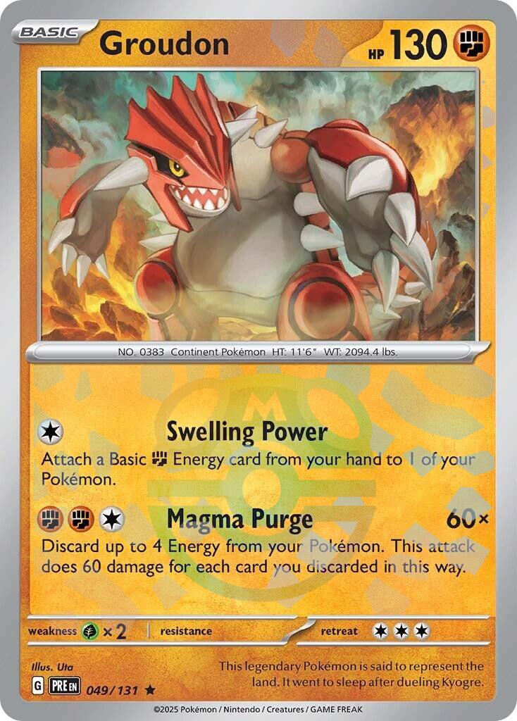 Groudon (049/131) (Master Ball Pattern) [Scarlet & Violet: Prismatic Evolutions] | Rock City Comics