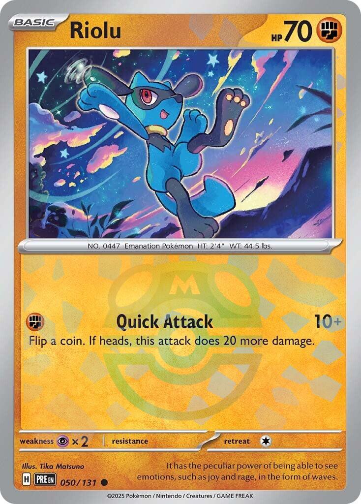 Riolu (050/131) (Master Ball Pattern) [Scarlet & Violet: Prismatic Evolutions] | Rock City Comics