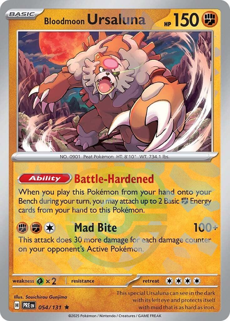 Bloodmoon Ursaluna (054/131) (Master Ball Pattern) [Scarlet & Violet: Prismatic Evolutions] | Rock City Comics