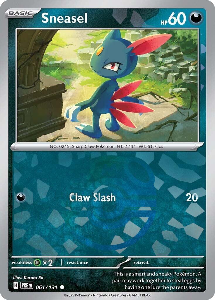 Sneasel (061/131) (Master Ball Pattern) [Scarlet & Violet: Prismatic Evolutions] | Rock City Comics