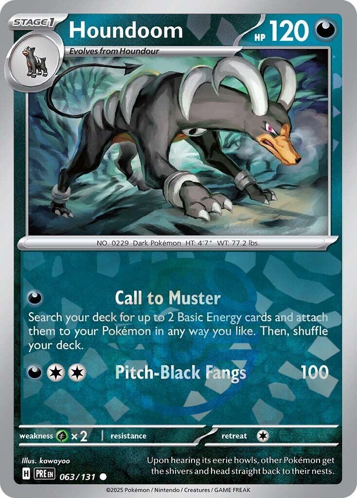 Houndoom (063/131) (Master Ball Pattern) [Scarlet & Violet: Prismatic Evolutions] | Rock City Comics
