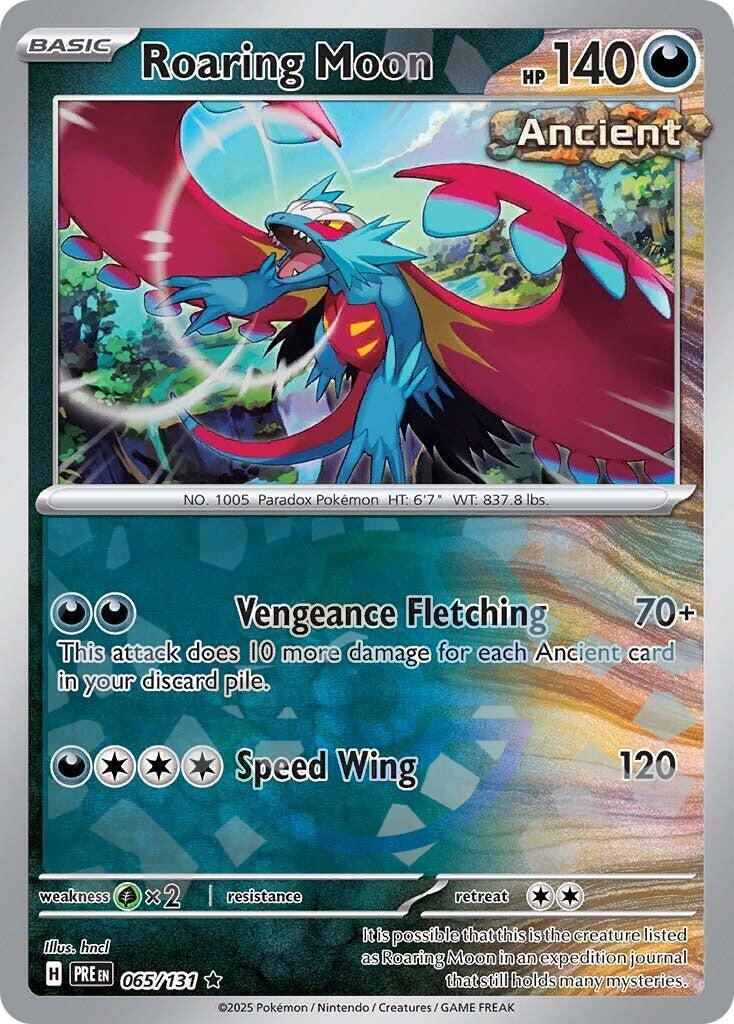 Roaring Moon (065/131) (Master Ball Pattern) [Scarlet & Violet: Prismatic Evolutions] | Rock City Comics