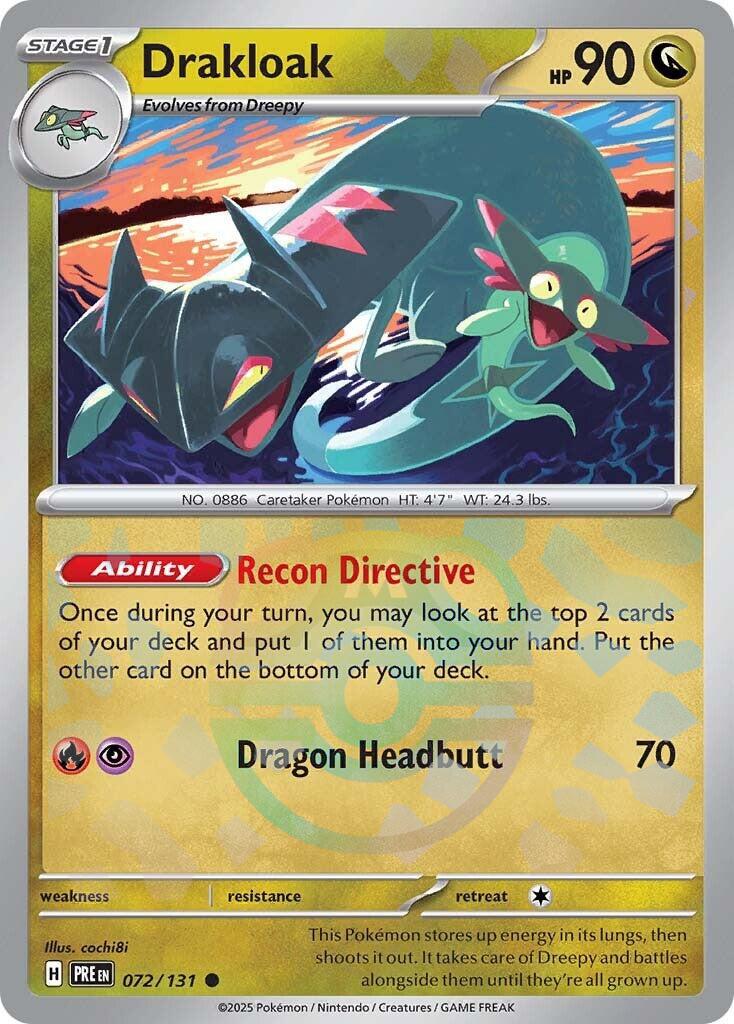 Drakloak (072/131) (Master Ball Pattern) [Scarlet & Violet: Prismatic Evolutions] | Rock City Comics