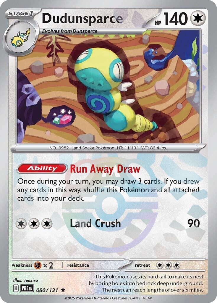 Dudunsparce (080/131) (Master Ball Pattern) [Scarlet & Violet: Prismatic Evolutions] | Rock City Comics