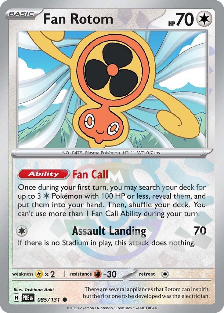 Fan Rotom (085/131) (Master Ball Pattern) [Scarlet & Violet: Prismatic Evolutions] | Rock City Comics