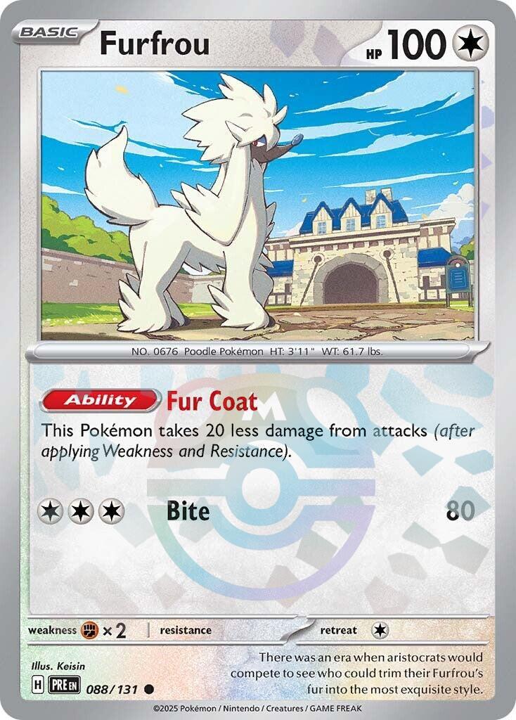 Furfrou (088/131) (Master Ball Pattern) [Scarlet & Violet: Prismatic Evolutions] | Rock City Comics