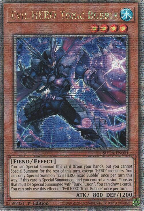 Evil HERO Toxic Bubble (Quarter Century Secret Rare) [SUDA-EN001] Quarter Century Secret Rare | Rock City Comics