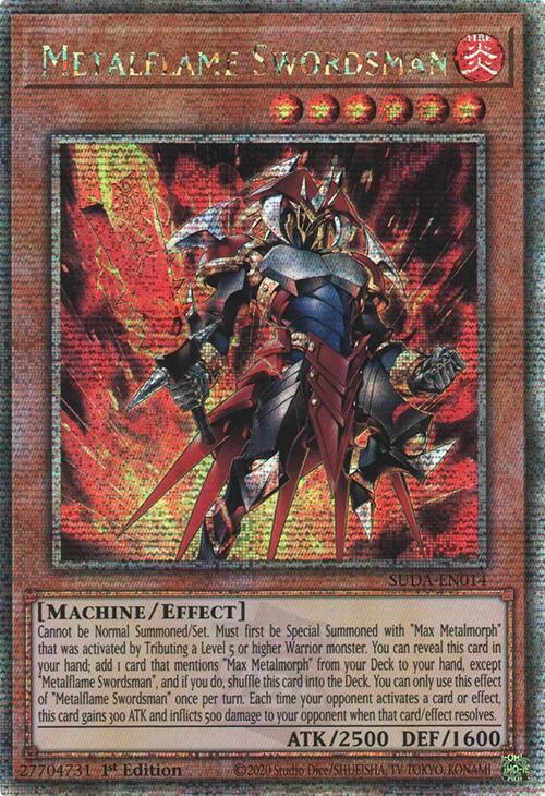 Metalflame Swordsman (Quarter Century Secret Rare) [SUDA-EN014] Quarter Century Secret Rare | Rock City Comics