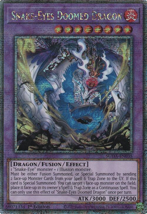 Snake-Eyes Doomed Dragon (Quarter Century Secret Rare) [SUDA-EN035] Quarter Century Secret Rare | Rock City Comics