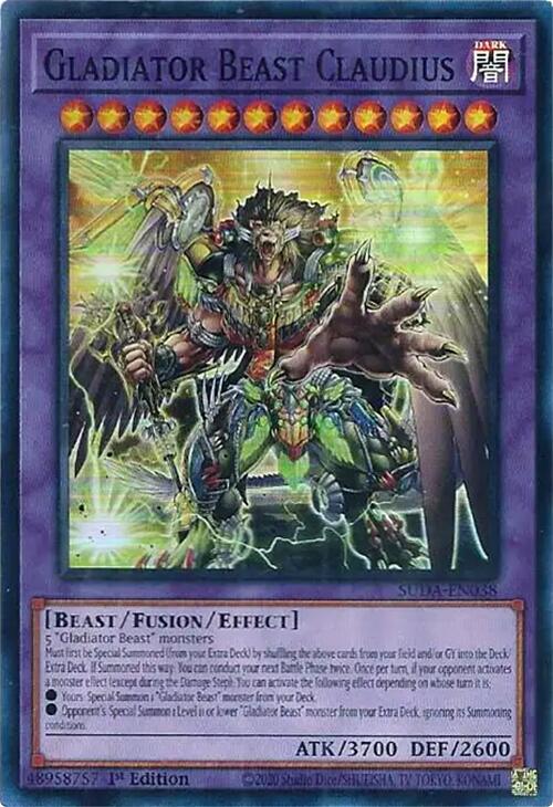 Gladiator Beast Claudius [SUDA-EN038] Super Rare | Rock City Comics