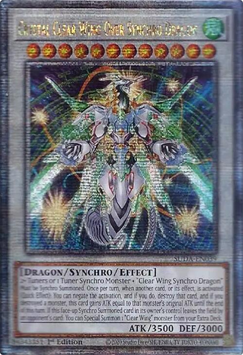 Crystal Clear Wing Over Synchro Dragon (Quarter Century Secret Rare) [SUDA-EN039] Quarter Century Secret Rare | Rock City Comics