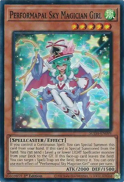 Performapal Sky Magician Girl [SUDA-EN099] Super Rare | Rock City Comics